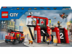  LEGO 60414 City Hasičská stanice s otočným žebříkovým vo...