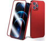 Zadní a přední kryt Joyroom Joyroom 360 Full Case pro iPhone 13 Pro Max + tvrzené sklo červené (JR-BP928 červené)