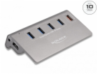 Delock USB 10 Gbps Hub mit 4 USB Typ-A Ports + 1 Schnelll...