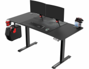 Ultradesk ULTRADESK herní stůl LEVEL V2, 140x68cm, 72-117cm, elektricky nastavitelný, s XXL podložkou pod myš, sluchátka a držák nápojů