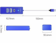 Orico USB HUB ORICO USB-A HUB 2X USB-A + USB-C, 5 GBP MODRÁ