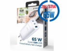 Gembird TA-UC-PDQC65-01-W 3portová 65W GaN USB PowerDeliv...