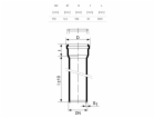 Vnitřní kanalizační potrubí Magnaplast Skolan O 110mm, 0,5m