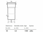 Vnitřní kanalizační PVC trubka Wavin, O 50 mm, 1,5m