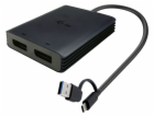 i-tec USB-A/USB-C Dual 4K DP Video Adapter