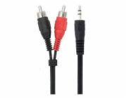 Kabel BLOW 3,5mm M, 2xRCA M, 3m, černý 91-295