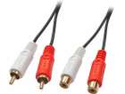 Lindy RCA (Cinch) x2 - RCA (Cinch) x2 kabel 2m černý (35671)