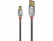 Lindy USB-A - miniUSB USB kabel 3 m šedý (36633)