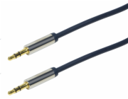 LogiLink kabel Jack 3,5 mm – Jack 3,5 mm 0,3 m modrý (CA10030)