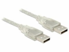 Delock USB kabel USB-A - USB-A 2 m průhledný (83889)