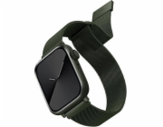 UNIQ  Dante řemínek Apple Watch Series 4/5/6/7/SE 38/40/41 mm. Nerezová ocel zelená/zelená