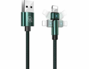 Usams USB-A - Lightning kabel 1 m Zelený (6958444929255)