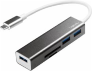 LogiLink USB HUB 1x SD 1x TF + 3x USB-A 3.0 (UA0305)