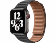 Strado kožený řemínek, pásek pro Apple Watch 7 45mm (černý), univerzální