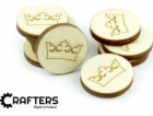 Crafters Crafters: Wooden Markers - Crown (10)