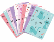 Elanders Notebook A5/32K kostkovaný Sweet Kitten (10 ks)