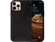 Crong Crong Essential Cover – iPhone 12 Pro Max Faux Leather Case (černý)