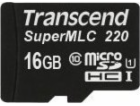 Karta Transcend SuperMLC 220 MicroSDHC 16 GB Class 10 UHS...