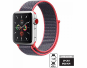 Nylonový pásek Crong Crong – Sportovní pásek Apple Watch 42/44 mm (elektricky růžový)