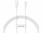 Baseus USB-A - USB-C USB kabel 1 m Bílý (CAYS000902)