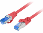 Lanberg PATCHCORD CAT.6A S/FTP LSZH CCA 0,25M ČERVENÁ MOT...