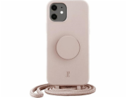 Just Elegance JE PopGrip Case iPhone 11/Xr 6,1" světle růžový/růžový dech 30043 (Just Elegance)