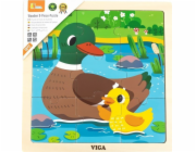 Hračky Viga Hračky VIGA Handy Wooden Puzzle Ducks 9 dílků