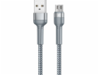 USB kabel USB-A - microUSB 1 m stříbrný (KABAV1183)