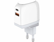 LDNIO nabíječka LDNIO A2522C USB nástěnná nabíječka, USB-C 30W + USB-C - Lightning kabel