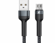 Remax USB-A - microUSB USB kabel 1 m černý (RC-124m černý)