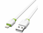 LDNIO USB-A - Lightning kabel 1 m Bílý (LS34 lightning)