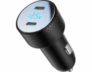 Joyroom nabíječka Joyroom JR-CCD02 nabíječka do auta 2x USB-C 70W LED černá