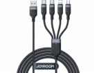 Joyroom USB kabel USB-A – 2x USB-C + Lightning + microUSB...