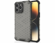 Pouzdro Hurtel Honeycomb iPhone 14 Pro Max, obrněný hybridní kryt, černý