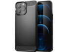 Pružný kryt Hurtel Carbon Case pro iPhone 13 Pro Max černý