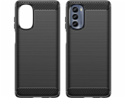 Hurtel Carbon Case Case pro Motorola Moto G62 5G flexibilní silikonový karbonový kryt černý