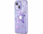 Pouzdro Kingxbar Kingxbar Heart Star Series iPhone 14 Plus, pouzdro fialové hvězdy