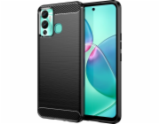 Pouzdro Hurtel Carbon Case pro Infinix Hot 12 Play NFC / Hot 12 Play flexibilní silikonový karbonový kryt černý