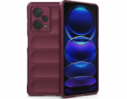 Pouzdro Hurtel Magic Shield pro Xiaomi Redmi Note 12 Pro+ flexibilní pancéřový kryt vínové barvy