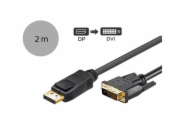 Kabel MICRO_CONNEC Dipslay port M, DVI M, 2m, černý