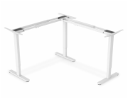 DIGITUS Electrically height-adj. Table Frame L-Shape 2Step white
