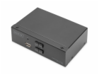 DIGITUS DS-12851 KVM Switch, 2x DP in, DP Out, 2x USB B, ...