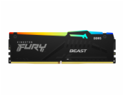 KINGSTON DIMM DDR5 16GB 6000MT/s CL30 Non-ECC FURY Beast RGB XMP, Černá