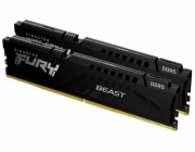 KINGSTON DIMM DDR5 32GB (Kit of 2) 6400MT/s CL32 ECC FURY Beast XMP Černá