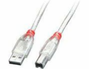 Lindy USB-A - USB-B USB kabel 0,5 m průhledný (41751)