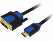 LogiLink HDMI - DVI-D kabel 1,8 m modrý (CHB3102)