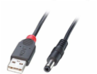 Lindy USB-A – DC kabel 5,5 mm 1,5 m černý (70267)