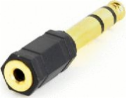 AV adaptér Gembird Jack 6,35 mm – Jack 3,5 mm černý (A-6,35M-3,5F)