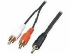 Lindy Jack 3,5 mm - RCA (Cinch) kabel x2 5m černý (35683)