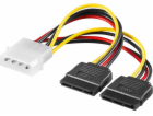 Akyga Molex - SATA x2, 0,15 m, vícebarevný (AK-CA-16)